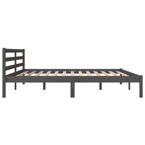 Sengeramme 180x200 cm Super King massivt fyrretræ grå