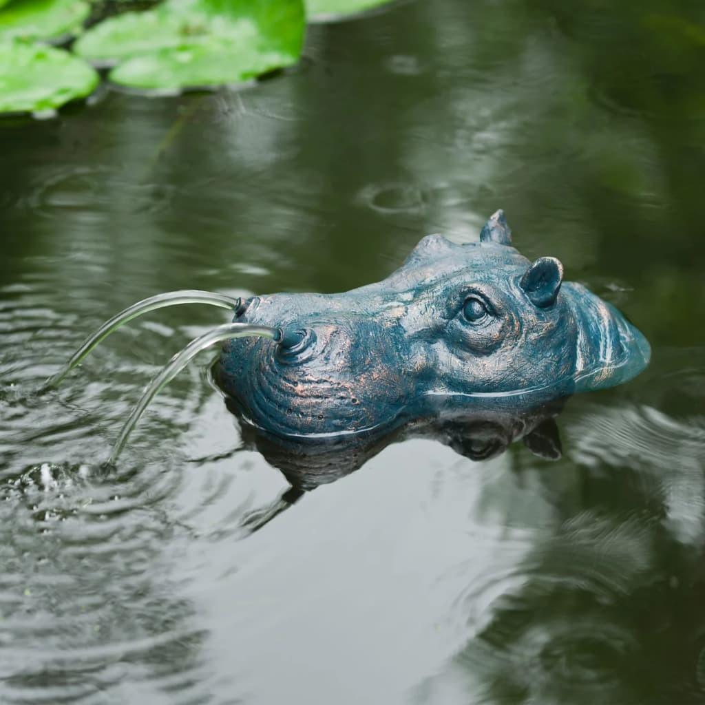 Billede af vandsprøjtende havedamsfigur flodhest hos Boligcenter.dk