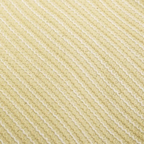 Solsejl 4×4×4 m - trekantet HDPE 160 g/m², beige