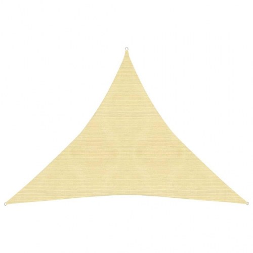 Solsejl 4,5 × 4,5 × 4,5 m - trekantet HDPE 160 g/m², beige
