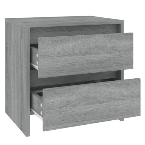 Sengebord 45 x 34,5 x 44,5 cm - grå sonoma-eg
