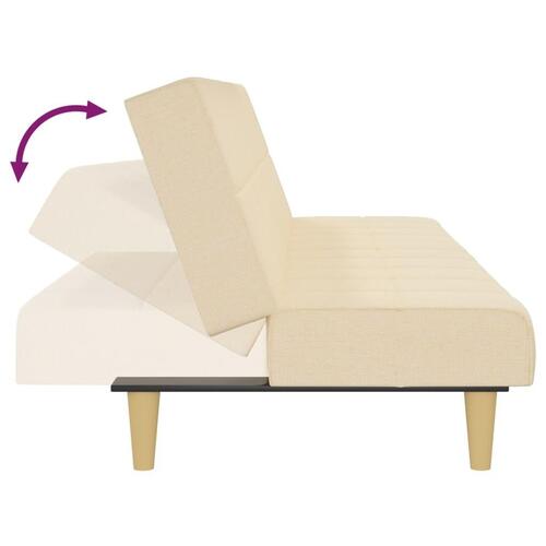 2-personers sovesofa stof cremefarvet