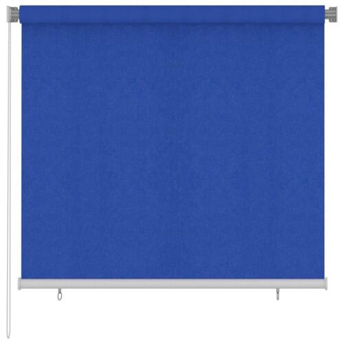 Udendørs rullegardin 160x140 cm HDPE blå