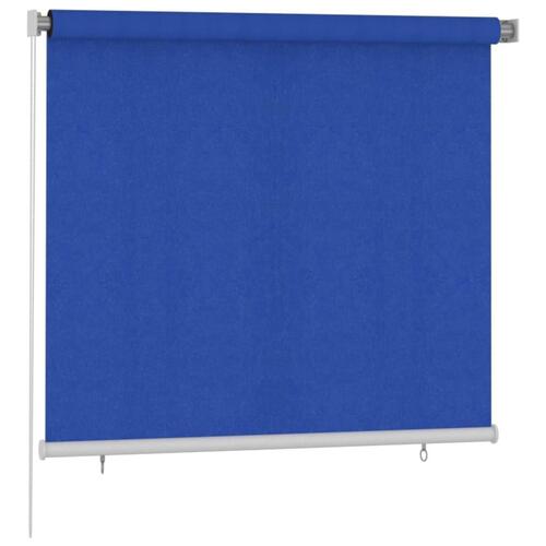 Udendørs rullegardin 160x140 cm HDPE blå