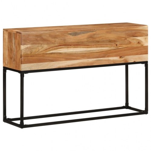 Konsolbord 120×30×75 cm i massivt akacietræ - industrielt sidebord