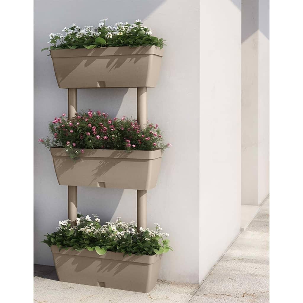 Plantekasser 6 stk. 100 cm gråbrun