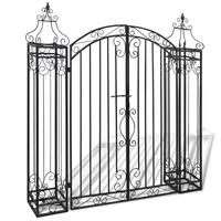 Dekorativ haveport smedejern 122 x 20,5 x 134 cm