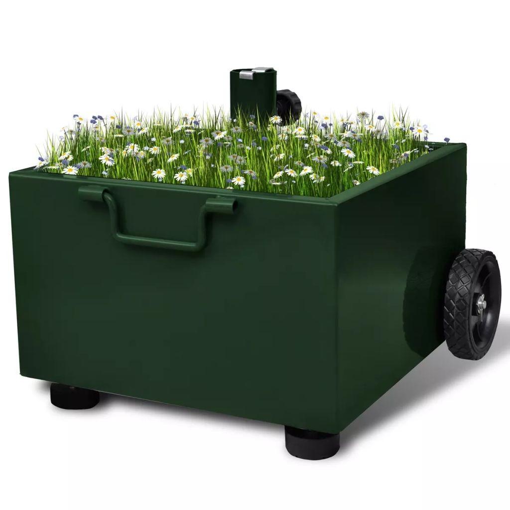 Parasolholder med plantekasse grøn