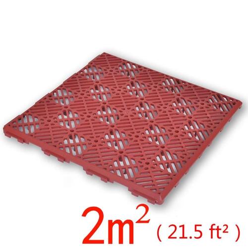 Havefliser 24 stk. 29x29 cm plast