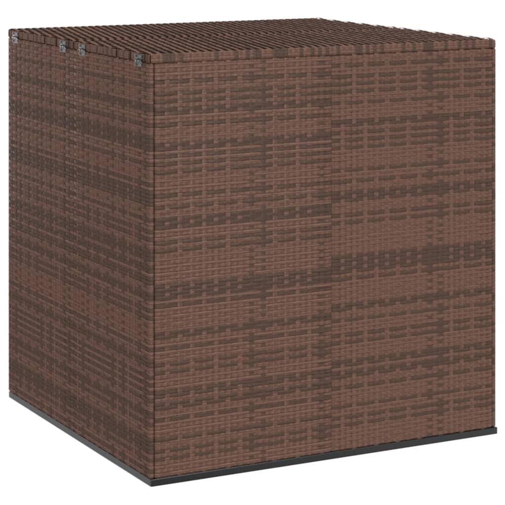 Hyndeboks 100x97,5x104 cm polyrattan brun