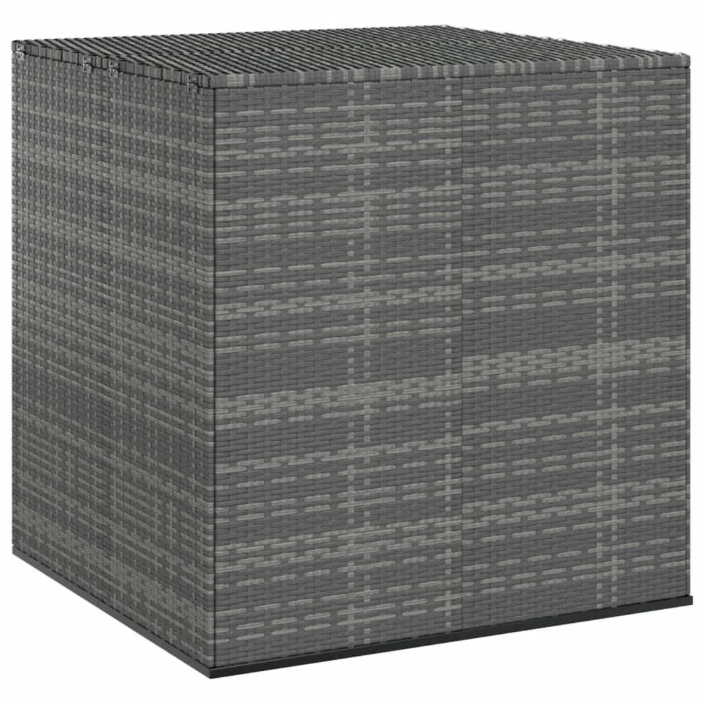 Hyndeboks 100x97,5x104 cm polyrattan grå