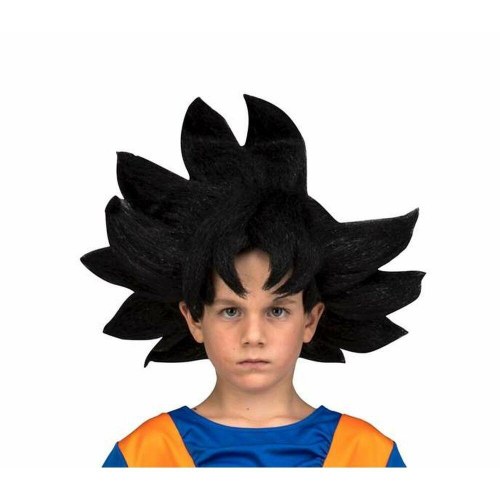 Paryk til kostume - Goku, sort, onesize