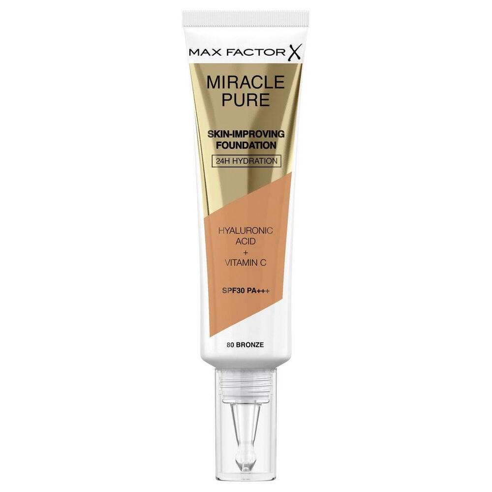 Flydende makeup foundation Max Factor Miracle Pure Spf 30 Nº 80-bronze 30 ml