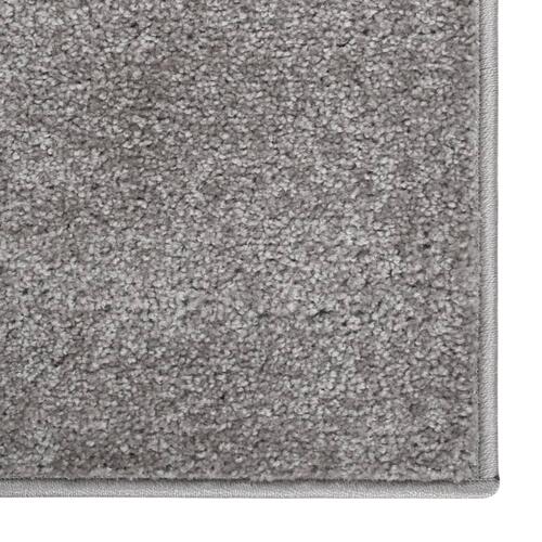 Gulvtæppe 120x170 cm kort luv grå