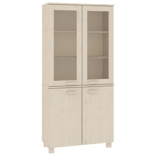 Højskab HAMAR i massivt fyrretræ - honningbrun 85×35×180 cm