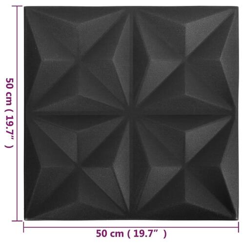 3D-vægpaneler 48 stk. 50x50 cm 12 m² origamisort