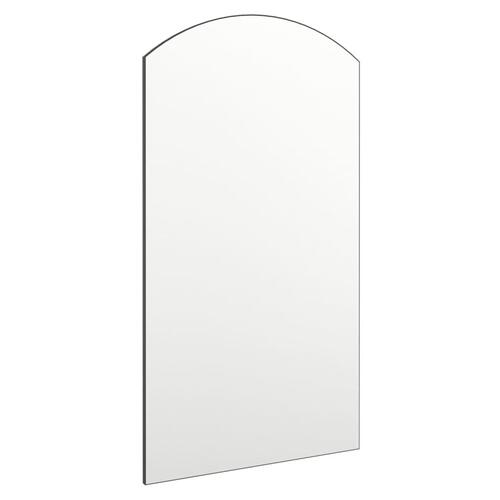 Spejl med LED-lamper 90x45 cm buet glas