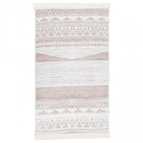 Gulvtæppe 120x180 cm bomuld beige