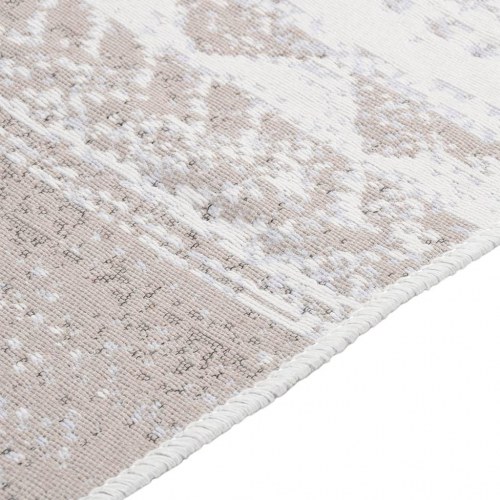 Gulvtæppe 120x180 cm bomuld beige