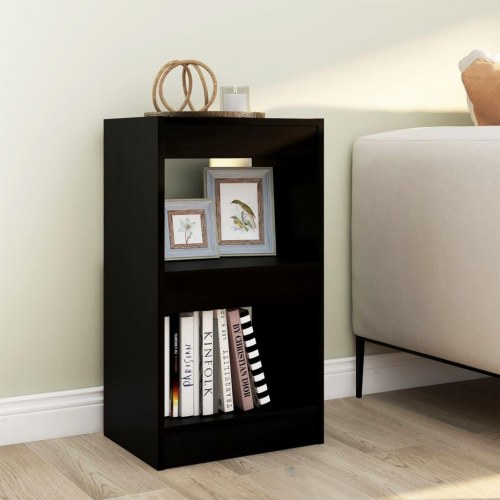 Bogreol/rumdeler 40×30×72 cm - sort reol med 3 åbne hylder