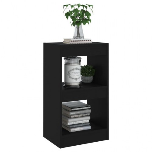 Bogreol/rumdeler 40×30×72 cm - sort reol med 3 åbne hylder