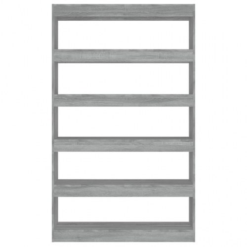 Bogreol/rumdeler 100x30x166 cm grå sonoma-eg