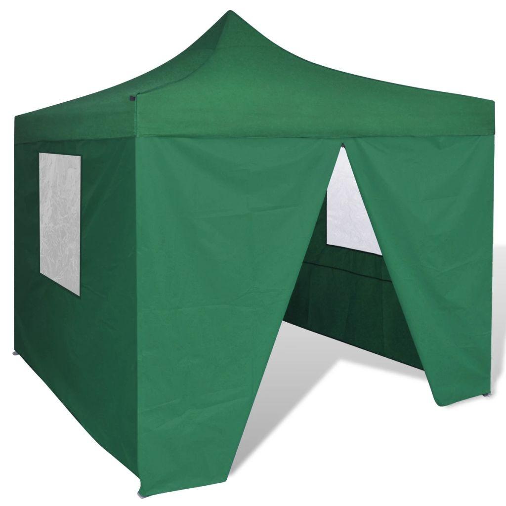 Sammenfoldeligt telt med 4 vægge 3 x 3 m grøn