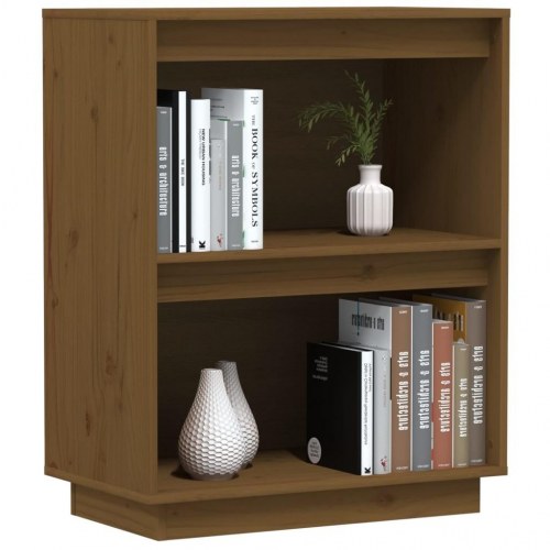 Konsolskab 60×34×75 cm i massivt fyrretræ - gyldenbrun