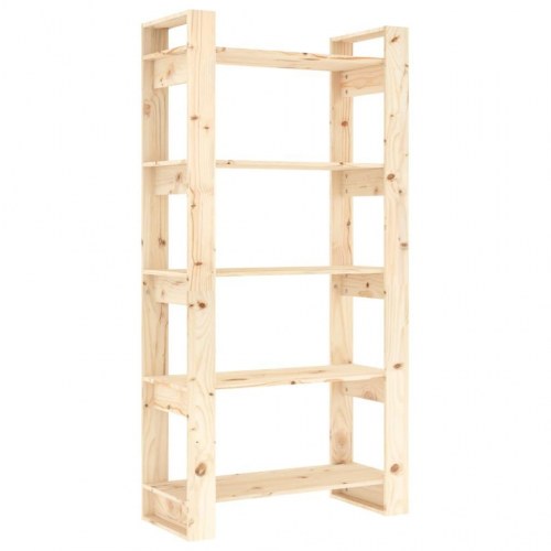 Bogskab/rumdeler 80x35x160 cm massivt træ