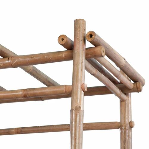 Havebænk med pergola 130 cm bambus