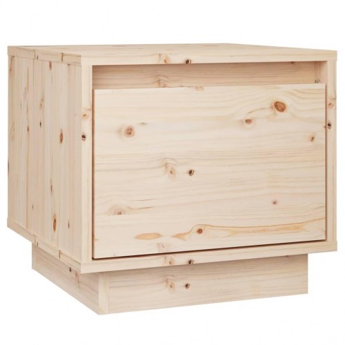 Sengebord 35x34x32 cm massivt fyrretræ