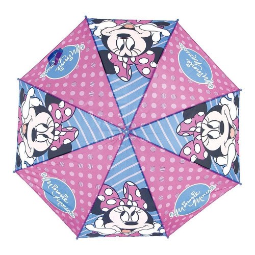 Paraply Minnie Mouse - Automatisk, blå/pink (Ø 84 cm)