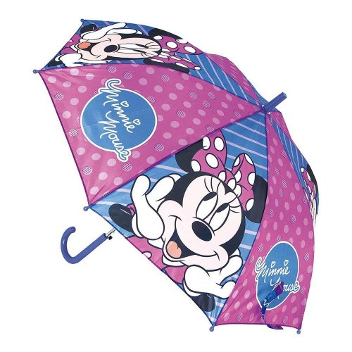 Paraply Minnie Mouse - Automatisk, blå/pink (Ø 84 cm)