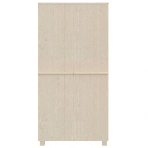 Klædeskab HAMAR 89x50x180 cm massivt fyrretræ honningbrun