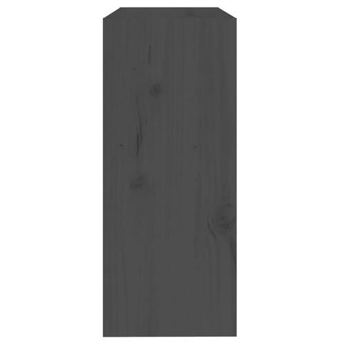 Bogreol/rumdeler 60x30x71,5 cm massivt fyrretræ grå