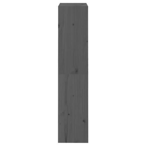 Bogreol/rumdeler 60x30x135,5 cm massivt fyrretræ grå