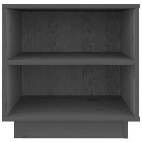 Sengeborde 2 stk. 40x34x40 cm massivt fyrretræ grå