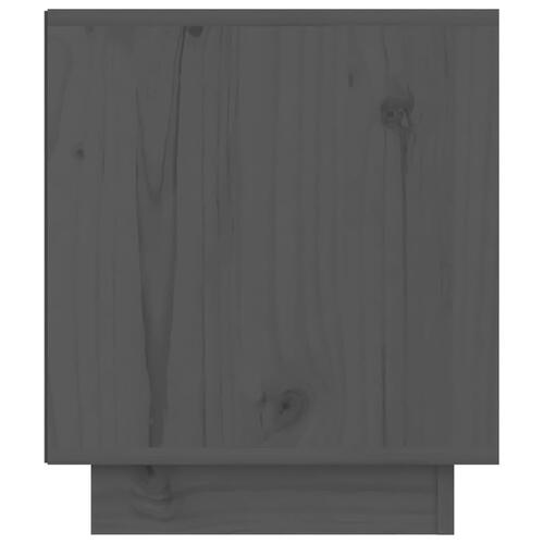 Sengeborde 2 stk. 40x34x40 cm massivt fyrretræ grå