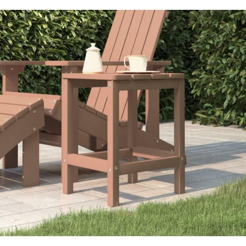 Adirondack havebord 38×38×46 cm - HDPE, brun