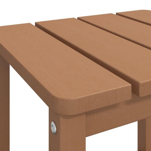 Adirondack havebord 38×38×46 cm - HDPE, brun