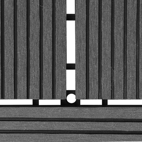 11 stk. grå 30 x 30 cm kompositfliser WPC 1 m2