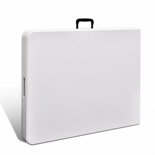 Foldbart havebord 180 x 75 x 74 cm HDPE hvid