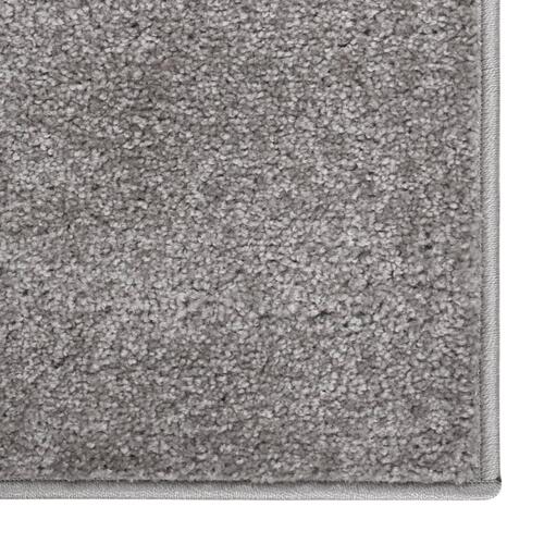 Gulvtæppe 160x230 cm kort luv grå