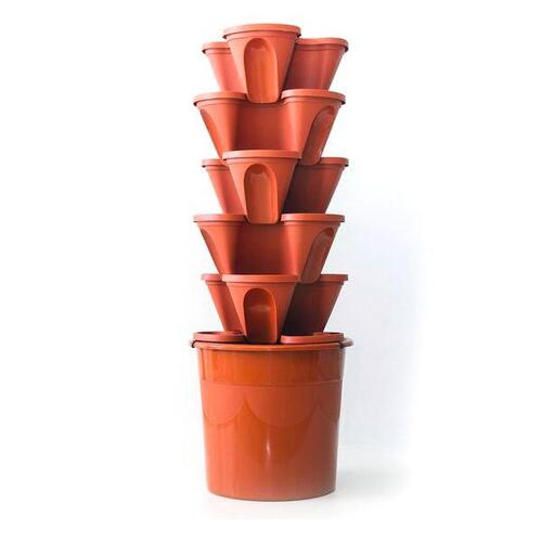 Lodret havesæt Irisana Terracota Ecogarden Plastik Terrakotta (45 x 45 cm) (OUTLET C)