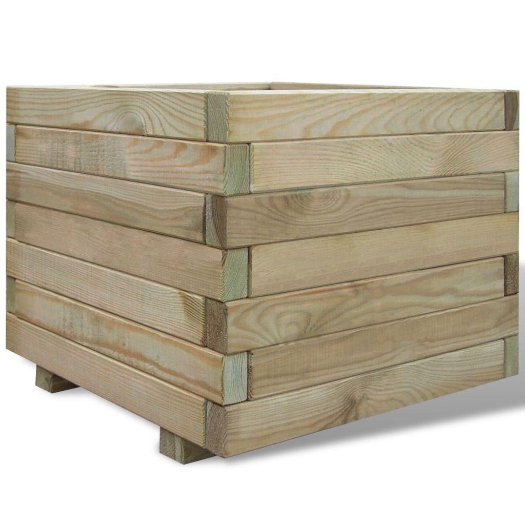 Plantekasse træ firkantet 50 x 50 x 40 cm