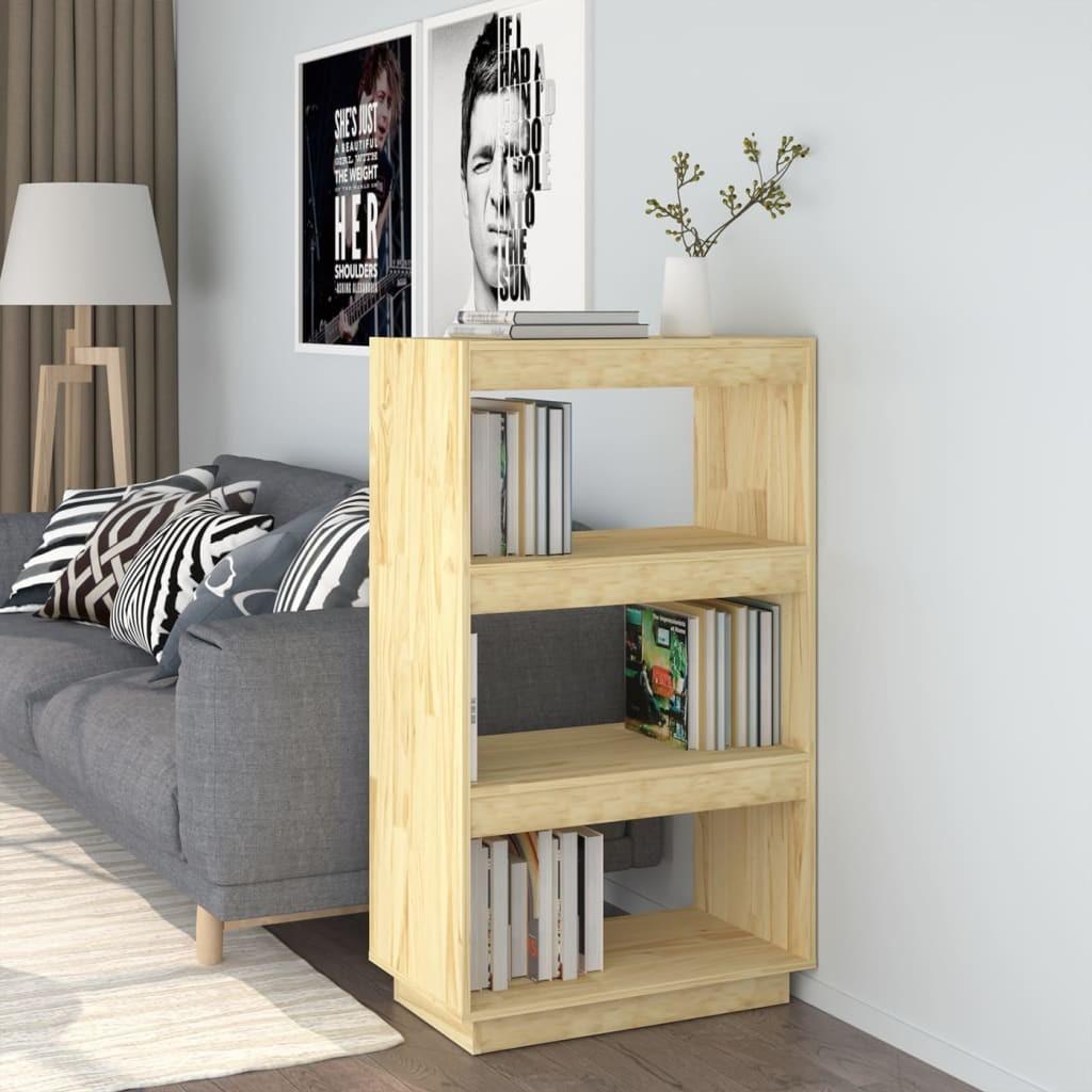 Bogreol/rumdeler 60x35x103 cm massivt fyrretræ
