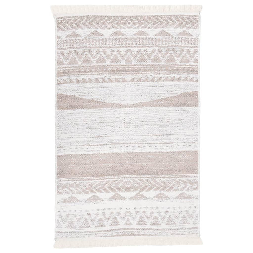 Gulvtæppe 160x230 cm bomuld beige