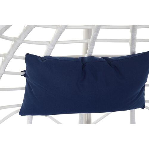Hængende havestol Marineblå Hvid Aluminium syntetisk Rattan 90 x 70 x 110 cm (107 x 107 x 198 cm)