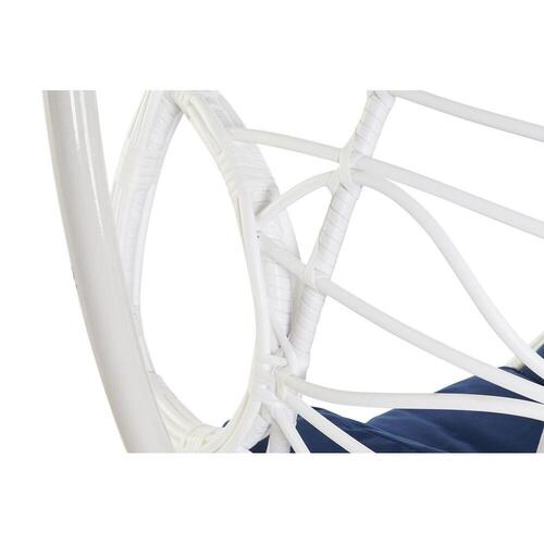 Hængende havestol Marineblå Hvid Aluminium syntetisk Rattan 90 x 70 x 110 cm (107 x 107 x 198 cm)