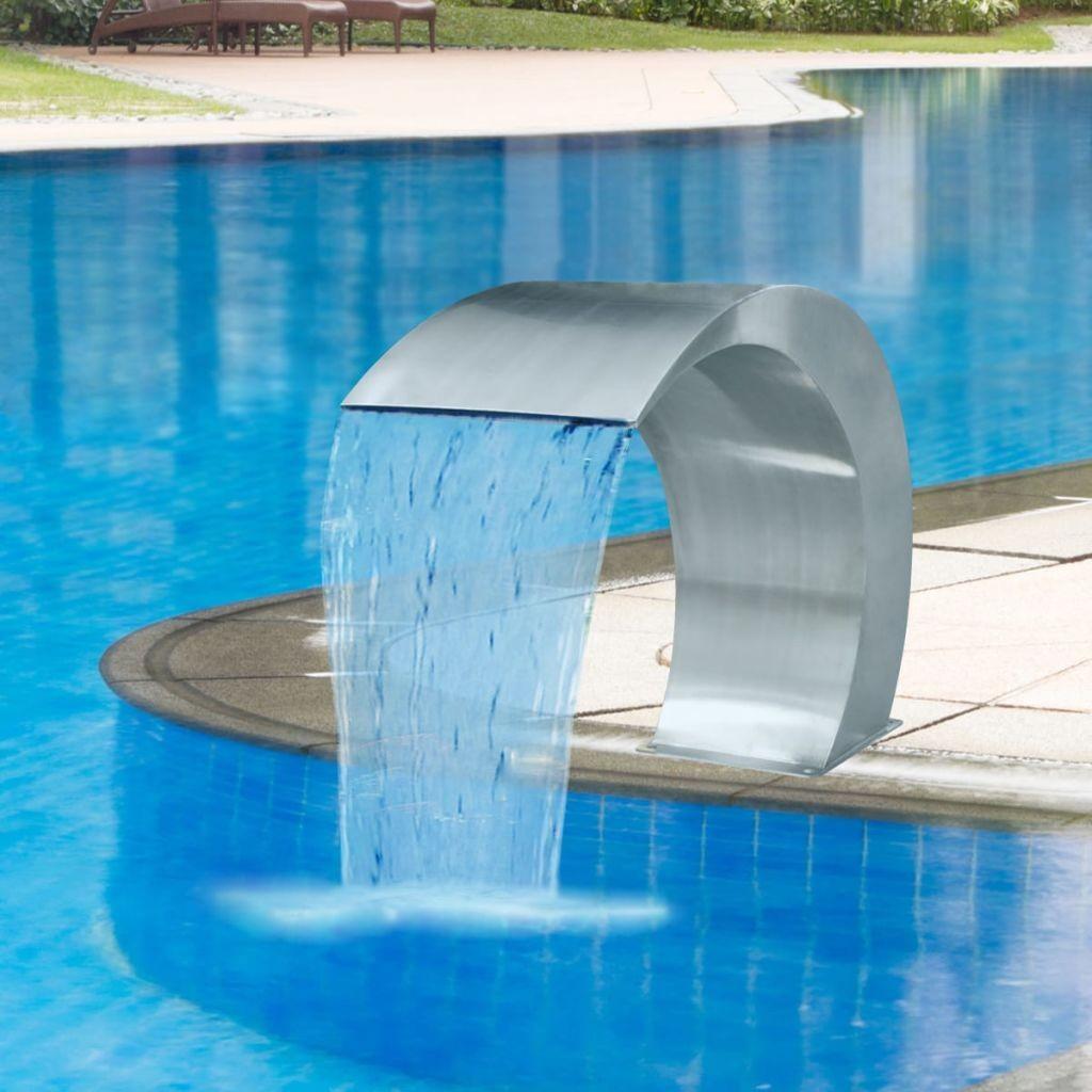 Fontæne til pool rustfrit stål 45x30x60 cm